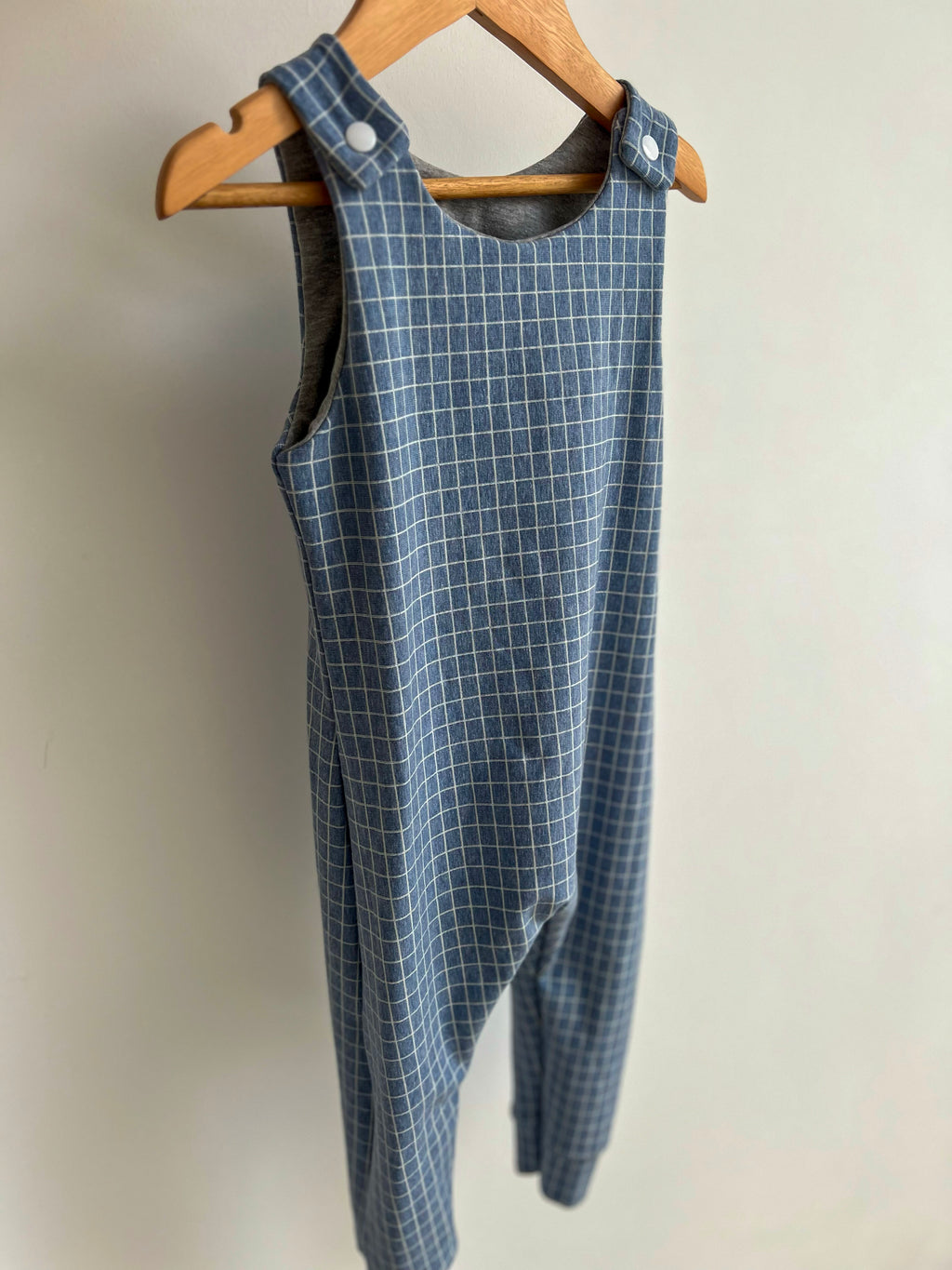 Blue Grid Romper