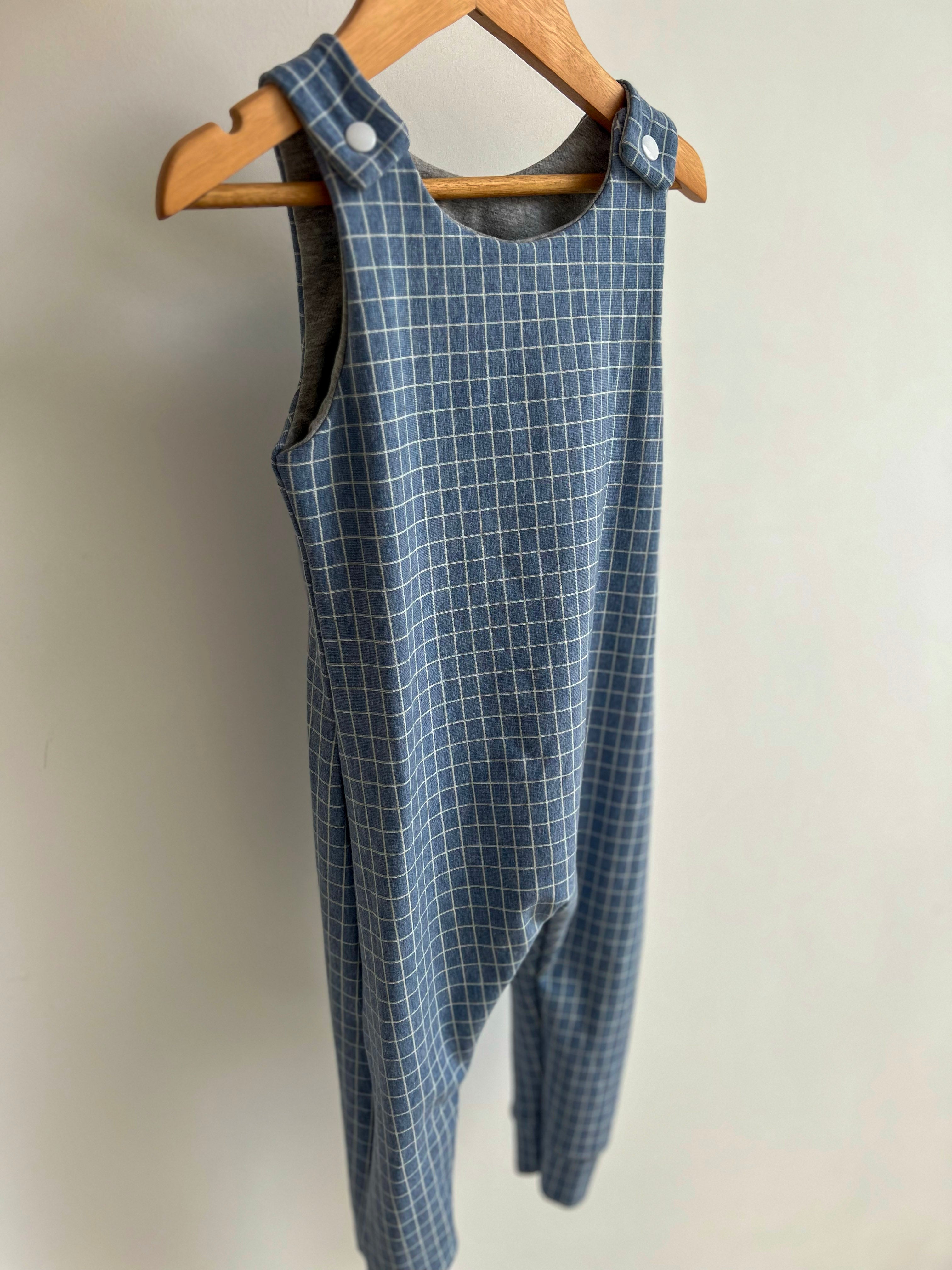 Blue Grid Romper