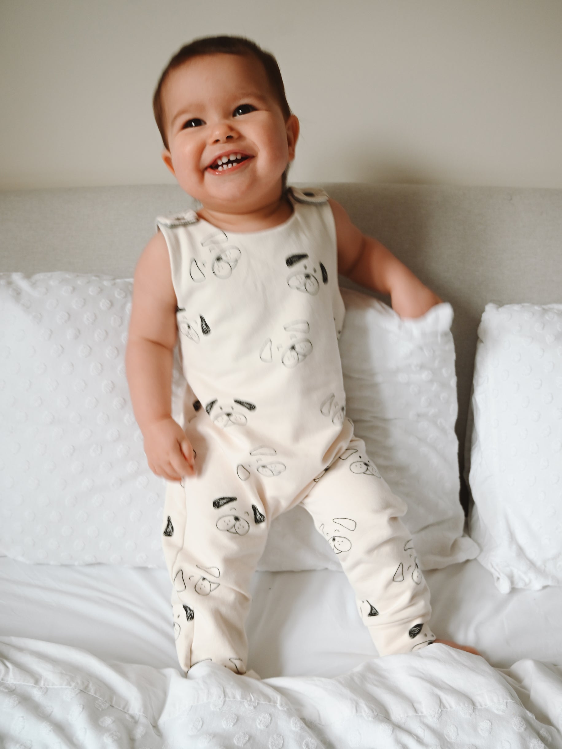 Deefer Dogs Romper - Ivory